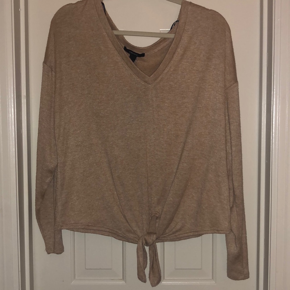 Long sleeve light brown sweater